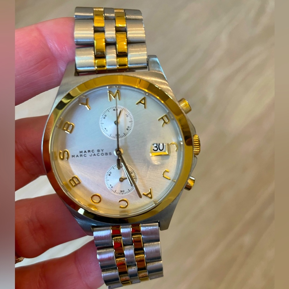 Marc by Marc Jacobs gold and silver watch